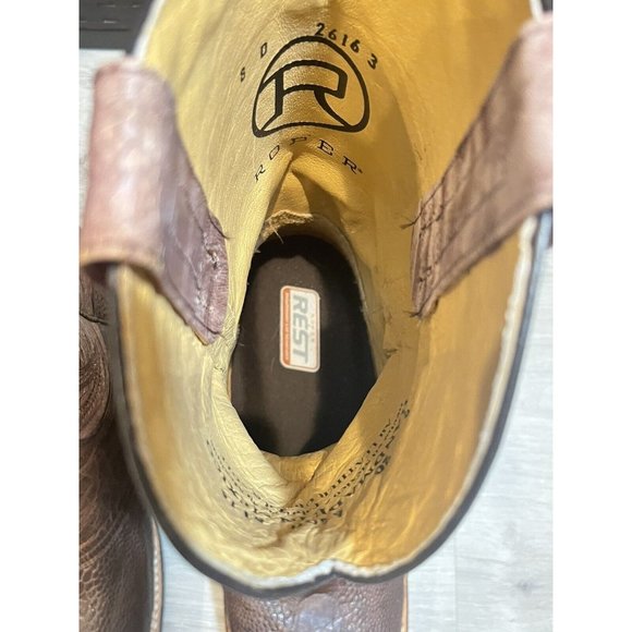 Roper Western Boots Deadwood Pull On Brown 09-020-6500-8119 BR MEN'S 8 D - Picture 5 of 10